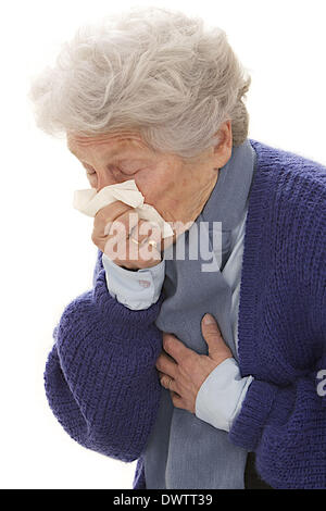 ELDERLY PERSON WITH RHINITIS Stock Photo - Alamy