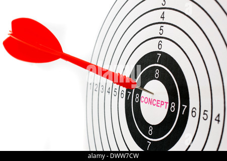 Concept text on target Stock Photo