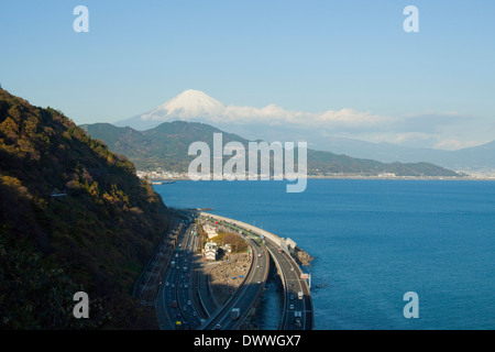 Mt. Fuji and Lake Tanuki, Shizuoka Prefecture, Japan Stock Photo