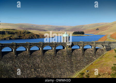 Craig Goch reservoir Dam Elan Valley near Rhayader in Powys Mid Wales Uk Stock Photo