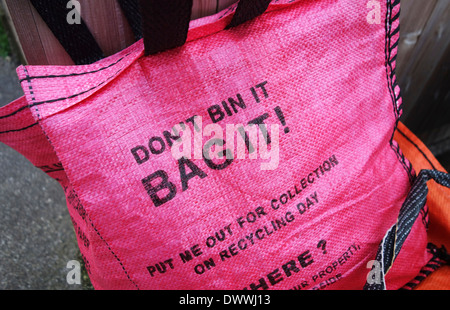 close up of a recycling bag Stock Photo
