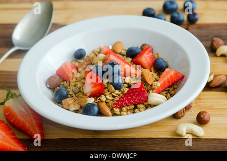Crunchy nutty granola Stock Photo