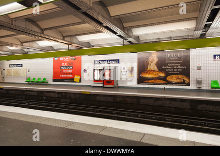 Richard Lenoir metro station, Paris, France Stock Photo