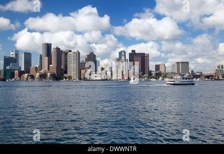 Boston skyline, Atlantic Ocean Stock Photo