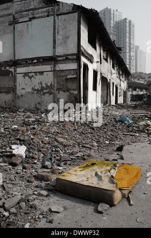 Urban decay in Shanghai, China Stock Photo