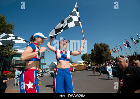 Melbourne, Victoria, Australia. 14th Mar, 2014. March 14, 2014: Crowd entertainment at the 2014 Australian Formula One Grand Prix at Albert Park, Melbourne, Australia. Sydney Low/Cal Sport Media/Alamy Live News Stock Photo