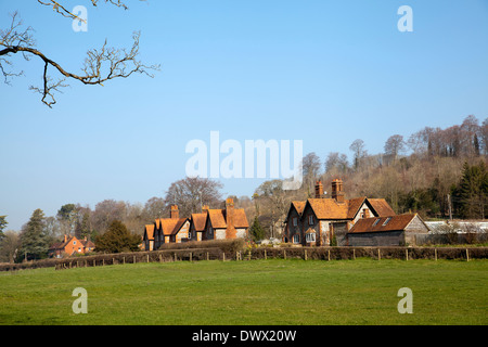 Hambleden Village Homes on Chiltern Hills in Buckinghamshire in UK Stock Photo