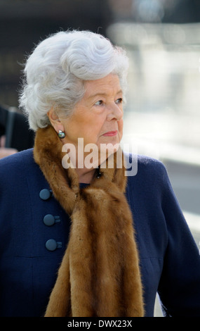 Betty Boothroyd [Baroness Boothroyd]. Former Speaker of the House of Commons [at memorial Service for David Frost, London, 2014] Stock Photo