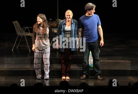 Madeleine Martin, Mary McCann and Gareth Saxe Opening night curtain call for the Atlantic Theatre Company production of ‘Harper Regan’, held at the Linda Gross Theater. Featuring: Madeleine Martin, Mary McCann and Gareth Saxe Where: New York City, United Stock Photo