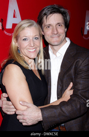 Mary McCann and Gareth Saxe Opening night after party for the Atlantic Theatre Company production of ‘Harper Regan’, held at Il Bastardo restaurant. Featuring: Mary McCann and Gareth Saxe Where: New York City, United States When: 10 Oct 2012 Stock Photo