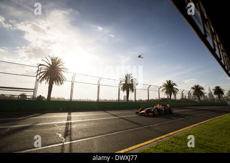 Melbourne, Australia. 14th Mar, 2014. SEBASTIAN VETTEL of Germany and Infiniti Red Bull Racing drives during the second free practice session of the Formula 1 Australian Grand Prix 2014 at Albert Park Circuit in Melbourne, Australia. Credit:  James Gasperotti/ZUMA Wire/ZUMAPRESS.com/Alamy Live News Stock Photo