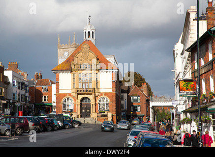 Historic Town Hall building in Marlborough, Wiltshire, England Stock Photo