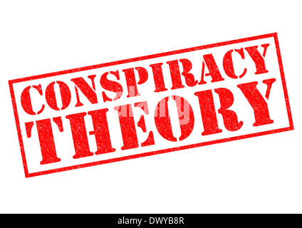 CONSPIRACY THEORY red Rubber Stamp over a white background. Stock Photo