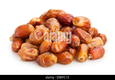 dates fruit isolated on white Stock Photo