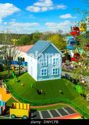 Rides and scenery at Peppa Pig world at Paulton's park in Hampshire, England Stock Photo