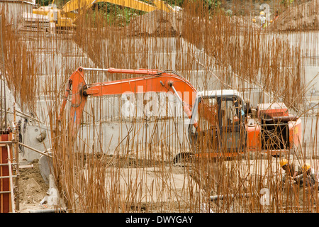 Indian Apartment building under construction Stock Photo
