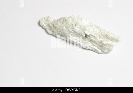 An image showing a small piece of the hydrated magnesium silicate mineral talc Stock Photo