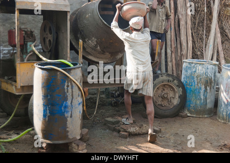 Indian Labours Working Stock Photo