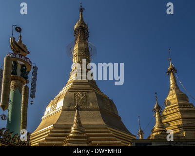 The Sule Pagoda, Rangoon, Yangon, Myanmar, Burma. Stock Photo