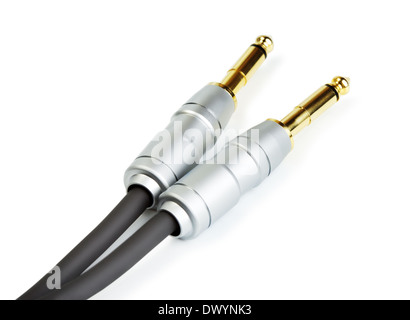 guitar audio jacks, isolated on white background Stock Photo