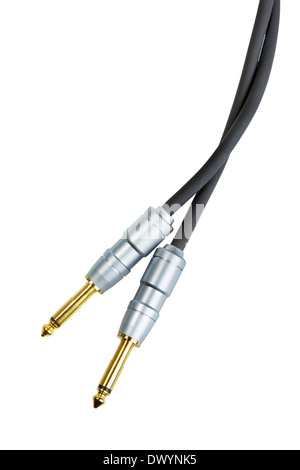 guitar audio jacks, isolated on white background Stock Photo