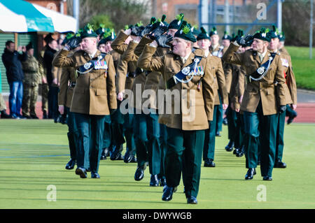 Royal Irish Regiment and the Territorial Army Homecoming welcome Stock ...