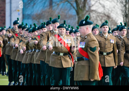 Lisburn, Northern Ireland. 15 Mar 2014 - Soldiers from the Royal Irish ...