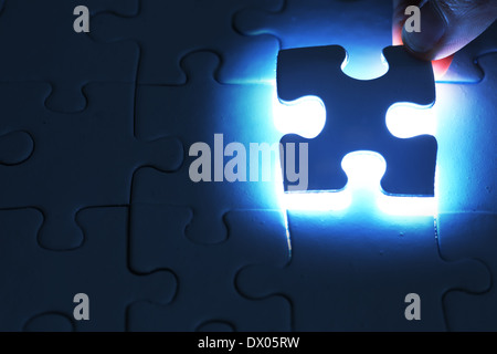 Last puzzle piece Stock Photo