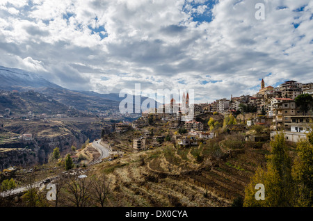 Ouadi Qadisha and the Forest of the Cedars of God Stock Photo