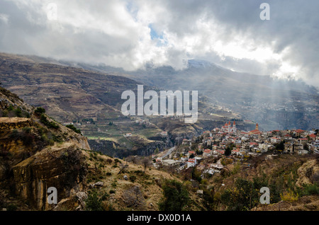 Ouadi Qadisha and the Forest of the Cedars of God Stock Photo