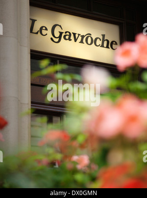 A detail of the exclusive Le Gavroche restaurant, Mayfair, London, UK. Stock Photo