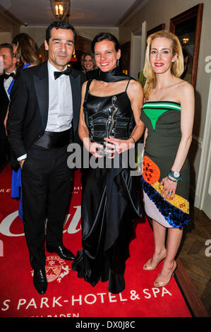 actor erol sander and wife caroline godet at the presentation of the gala spa awards 2014 torch park hotel spa on saturday 15th march 2014 in baden baden stock photo alamy