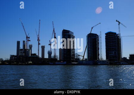 London, UK. 16th Mar, 2014. Construction underway at Nine Elms where the Americn Embassy is building a new home in London Credit:  Rachel Megawhat/Alamy Live News Stock Photo