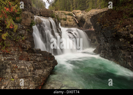 Lower Myra Falls in Strathcona Park, Vancouver Island British, Columbia, Canada. Stock Photo