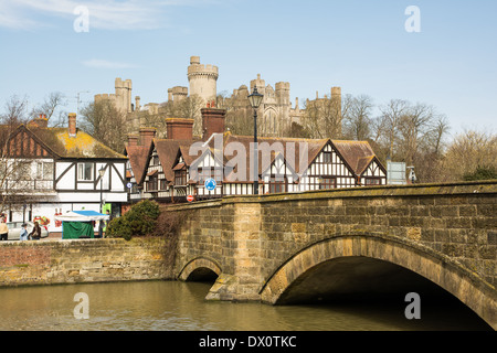 The Bridge over the River Arun at Arundel West Sussex England. Stock Photo