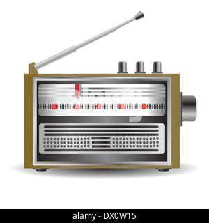 colorful illustration with retro radio for your design Stock Photo