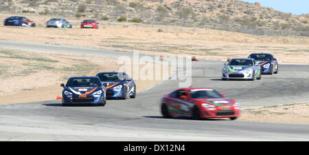 March 15, 2014. Rosamond CA. Celebrities go at high speeds to get ready for the upcoming Long Beach Grand Prix as they practice racing with instructors in Toyota race cars at the Willow Springs International Raceway Saturday. photo by Gene Blevins/LA DailyNews/ZumaPress (Credit Image: © Gene Blevins/ZUMAPRESS.com) Stock Photo