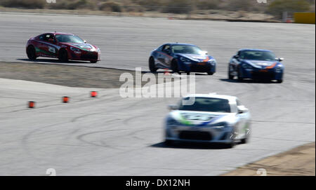 March 15, 2014. Rosamond CA. Celebrities go at high speeds to get ready for the upcoming Long Beach Grand Prix as they practice racing with instructors in Toyota race cars at the Willow Springs International Raceway Saturday. photo by Gene Blevins/LA DailyNews/ZumaPress (Credit Image: © Gene Blevins/ZUMAPRESS.com) Stock Photo