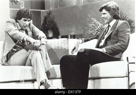DAVID BRENNER (February 4, 1936 - March 15, 2014) was an American stand-up comedian, actor and author. The most frequent guest on The Tonight Show Starring Johnny Carson in the 1970s and 1980s, Brenner was a pioneer in the genre of observational comedy. PICTURED: JOHN DAVIDSON with DAVID BRENNER on 'The John Davidson Show'. (Credit Image: © Globe Photos/ZUMAPRESS.com) Stock Photo