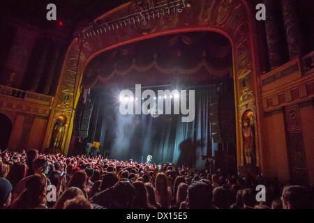 Detroit, Michigan, USA. 16th Mar, 2014. New Zealand Singer-Songwriter Teen Sensation LORDE Performing on Her 2014 American Tour at The Fillmore Theatre in Detroit, MI on March 16th 2014 Credit:  Marc Nader/ZUMA Wire/ZUMAPRESS.com/Alamy Live News Stock Photo