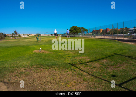 Golf course, Caleta de Fuste, Fuerteventura, Canary Islands, Spain, Europe Stock Photo