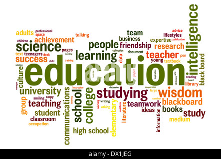 Education word cloud conceptual image Stock Photo - Alamy