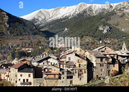 The village of Saint Dalmas in the back country of the Alpes-Maritimes Stock Photo