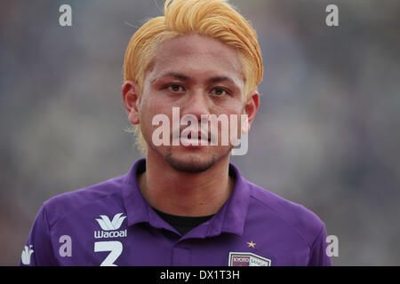 Kyoto, Japan. © Aflo Co. Ltd. 16th Mar, 2014. Yusuke Higa (Sanga) Football/Soccer : 2014 J.League Division 2 match between Kyoto Sanga F.C. 0-0 Tochigi SC at Nishikyogoku Stadium in Kyoto, Japan. Credit:  Aflo Co. Ltd ./Alamy Live News Stock Photo