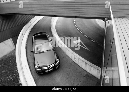 Parking garage down ramp Stock Photo - Alamy