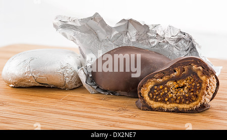 luxury choclate . filled chocolate (fruit) Stock Photo