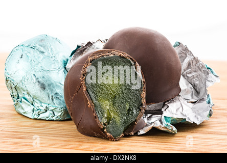 luxury choclate . filled chocolate (fruit) Stock Photo