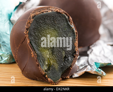 luxury choclate . filled chocolate (fruit) Stock Photo