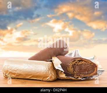 luxury choclate . filled chocolate (fruit) Stock Photo