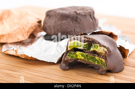 luxury choclate . filled chocolate (fruit) Stock Photo